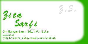 zita sarfi business card